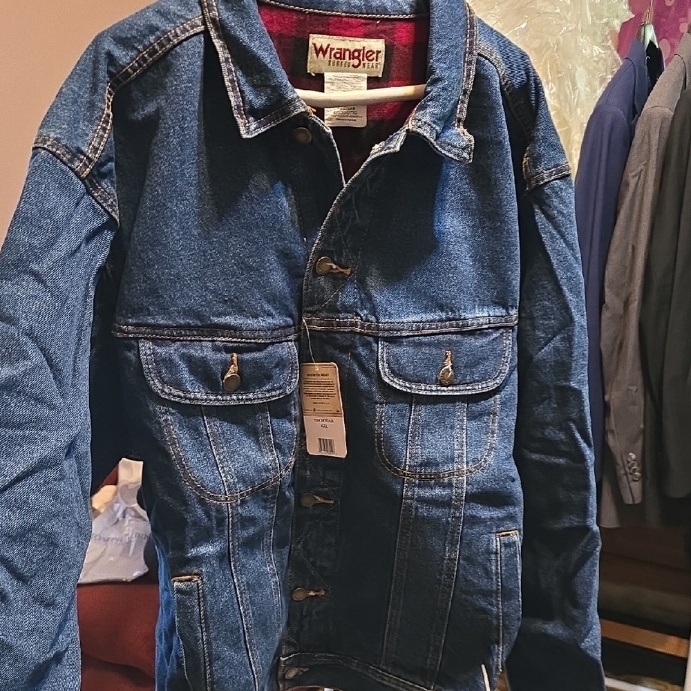Wrangler Men's Blue Denim Shirt Jacket